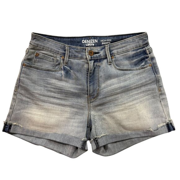 Denizen Levis Jean Shorts Womens 6 Denim High-Rise Cuffed Faded‎ Stretch 28x3 - Picture 1 of 9